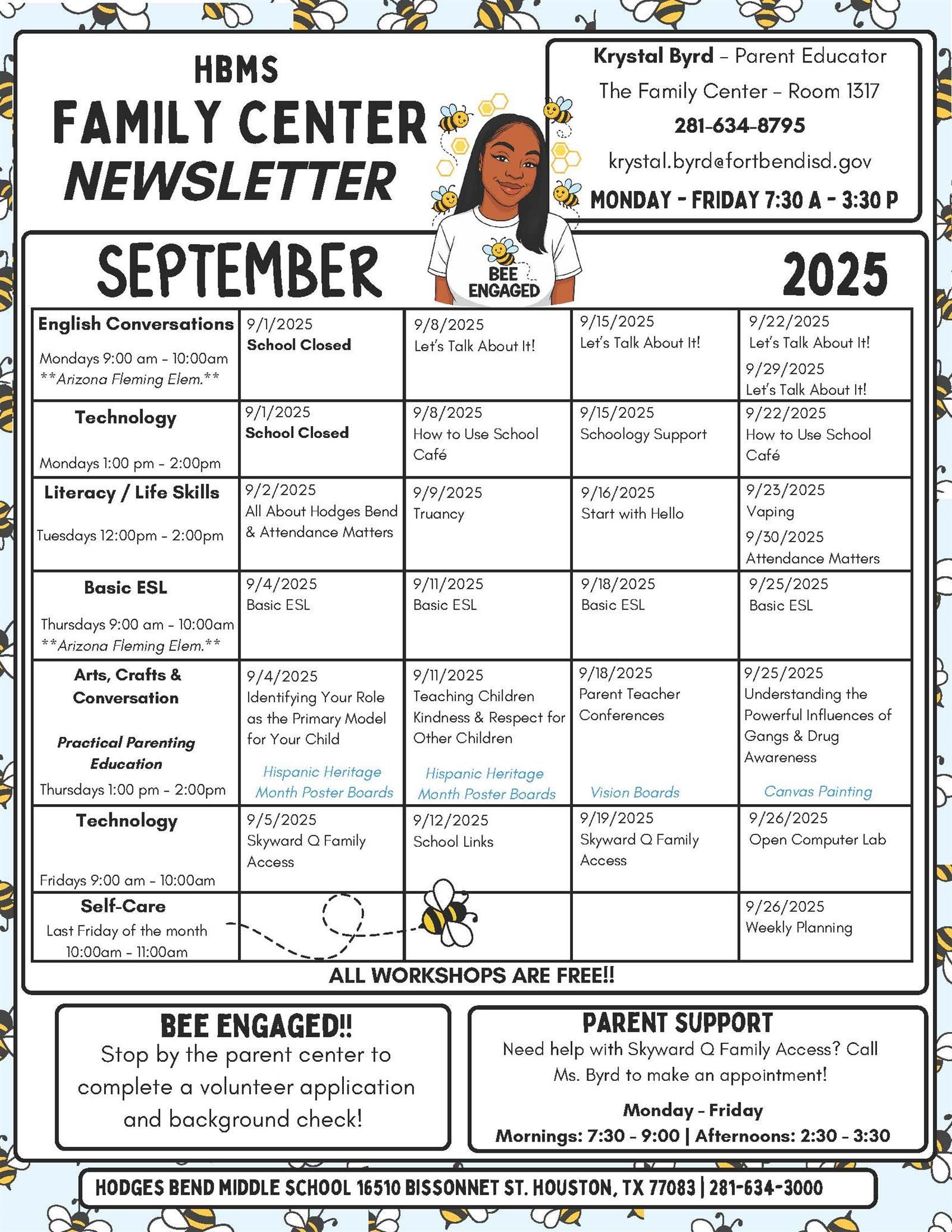  Family Center Monthly Newsletter